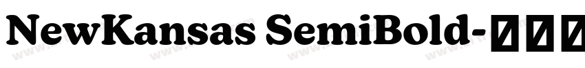 NewKansas SemiBold字体转换